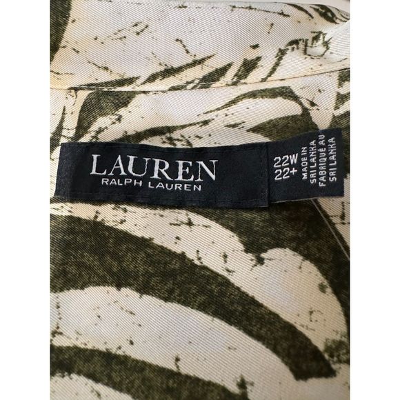 Ralph Lauren Women's Green Palm Leaf Print Jumpsuit Size22W - Picture 6 of 16